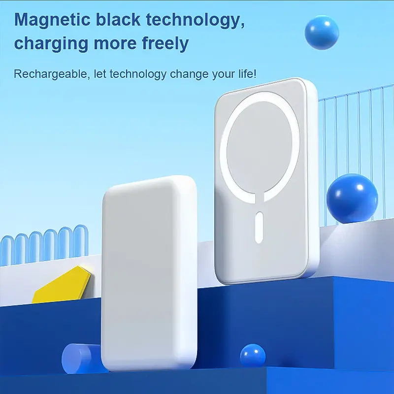 5000/10000Mah Magnetic Power Bank, Wireless Portable Charger, Fast Charging Magsafe Battery Pack for Iphone 16/15/14/13/12/Plus/Pro Max, Compact Device