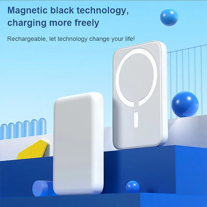 5000/10000Mah Magnetic Power Bank, Wireless Portable Charger, Fast Charging Magsafe Battery Pack for Iphone 16/15/14/13/12/Plus/Pro Max, Compact Device