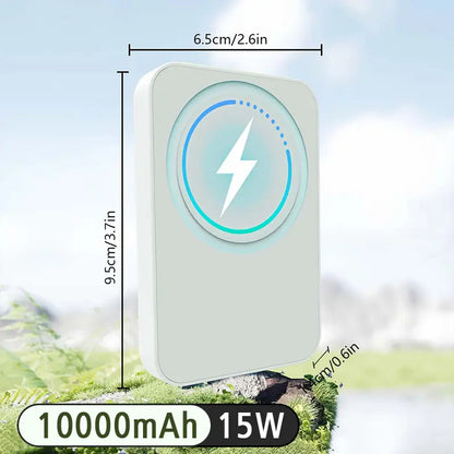 5000/10000Mah Magnetic Power Bank, Wireless Portable Charger, Fast Charging Magsafe Battery Pack for Iphone 16/15/14/13/12/Plus/Pro Max, Compact Device