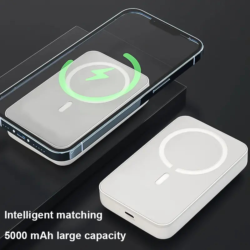 5000/10000Mah Magnetic Power Bank, Wireless Portable Charger, Fast Charging Magsafe Battery Pack for Iphone 16/15/14/13/12/Plus/Pro Max, Compact Device