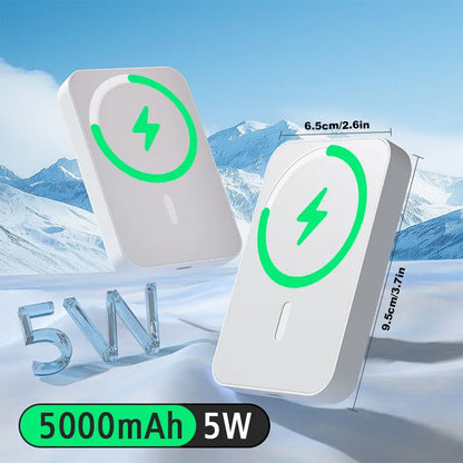 5000/10000Mah Magnetic Power Bank, Wireless Portable Charger, Fast Charging Magsafe Battery Pack for Iphone 16/15/14/13/12/Plus/Pro Max, Compact Device
