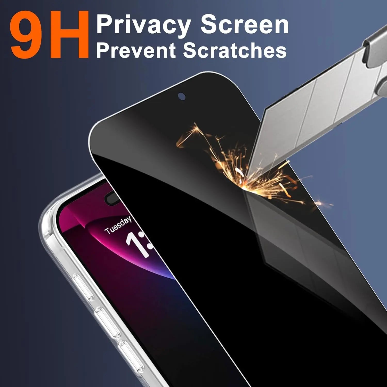 Iphone 17 Pro Max Clear Case with Magnetic Privacy Screen Protector - Shockproof Slim Design Compatible with MagSafe