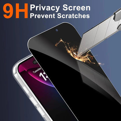 Iphone 17 Pro Max Clear Case with Magnetic Privacy Screen Protector - Shockproof Slim Design Compatible with MagSafe